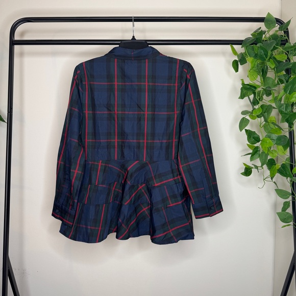 NWT Tuckernuck Pomander Place Fraser Plaid Ashlen Tartan Blouse size M Medium - Picture 3 of 13